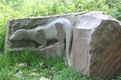 blue pennant carved standing stone